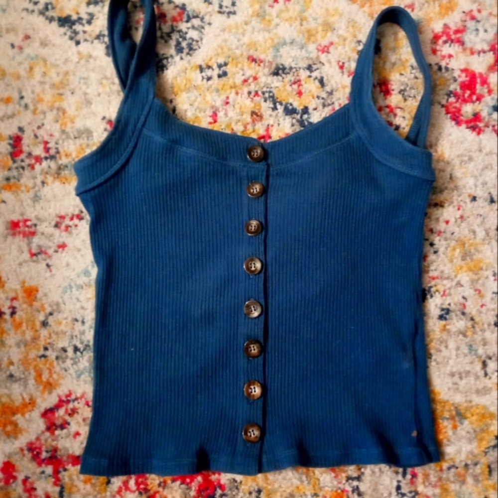 M Free People Button Tank Top
